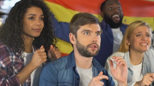 Excited Fans Cheering for Sports Team Victory