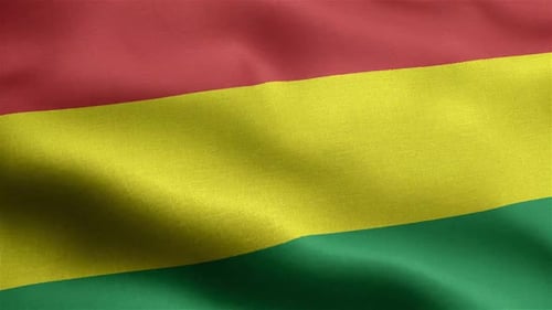 Realistic Waving Flag Animation with Red Yellow Green Stripes