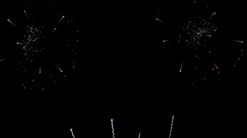 Spectacular Fireworks Exploding in the Night Sky