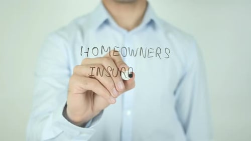 Writing Homeowners Insurance on Transparent Surface