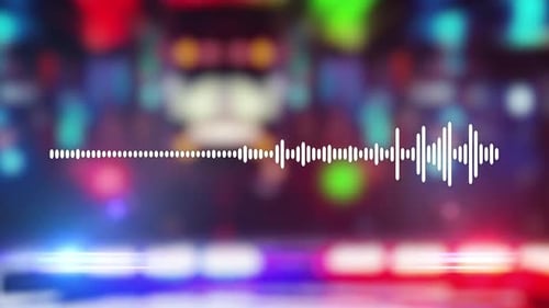 Police Car Flashing Beacons and Voice Sound Waves