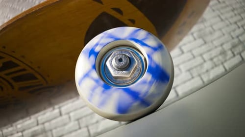 Seamlessly Looping Spinning Skateboard Wheel Animation