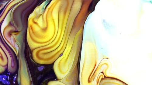 Abstract Fluid Paint Motion Close Up