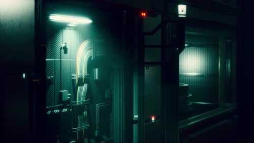 Futuristic Interior of the Spase Base