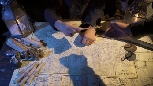 Reading letters in ancient times.
