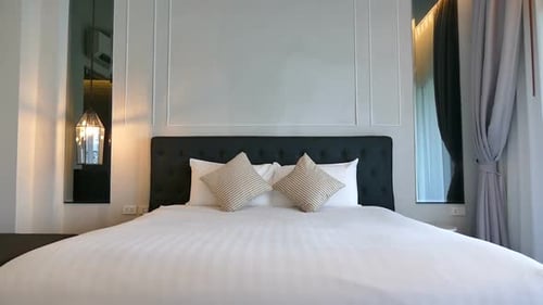 Stylish Bedroom Interior with King Size Bed