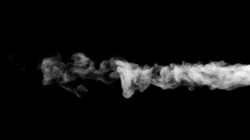 Realistic Flowing Smoke Plume Alpha Channel Visual Effect