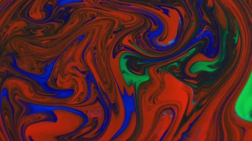 Vibrant Swirl of Red, Blue and Green Hues