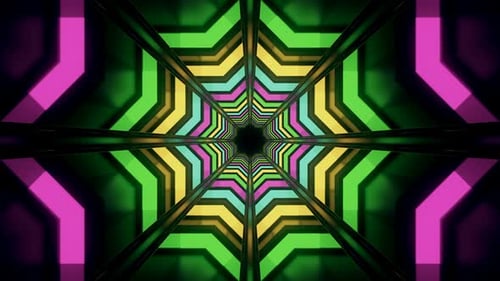 Loop Neon Octagon Shapes