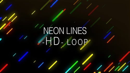 Colorful Neon Lines Motion Background Loop