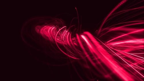 Abstract Swirling Red Glowing Lines Background Animation