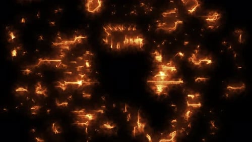 dynamischer Hintergrund der virtuellen Leiterplatte mit Chip. zyklische Animation zum Thema Technologie