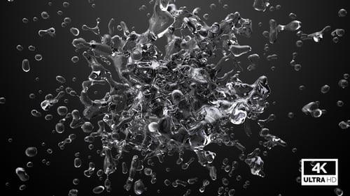 Dynamic Fluid Splash Element with Alpha Channel