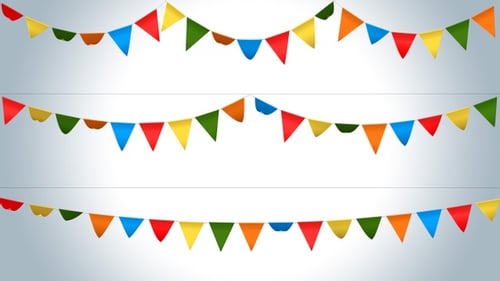 Animated Bunting Flags for Celebrations