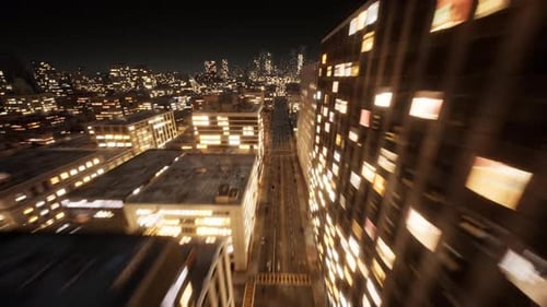 Beau Drone aérien Hyperlapse Vue de la ville moderne urbaine