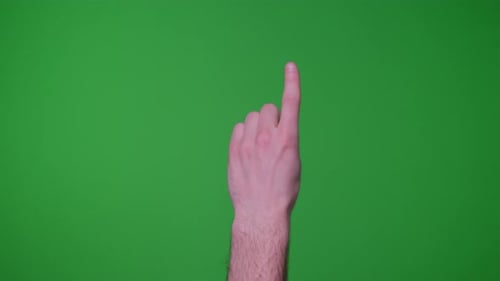 Fingergesten-Paket auf grünem Bildschirm