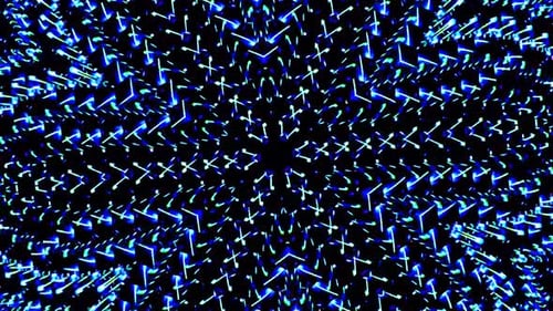 Dynamic Abstract Blue Glowing Lines Kaleidoscope Background