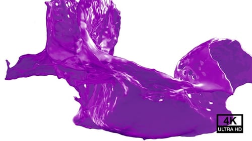 Collision Of Streaming Purple Paint Splash V8