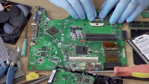 Computer's Motherboard Assembly Process