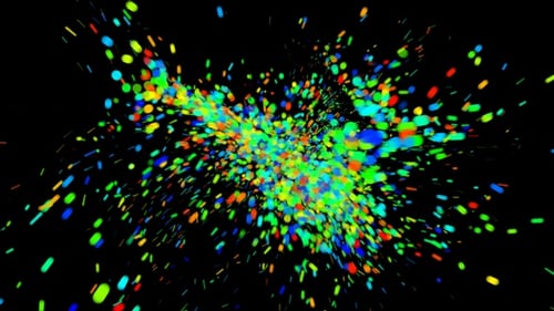 Mehrfarbige Partikelexplosion V1