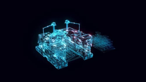 M.E.V. Vehicle Hologram Rotating Hd