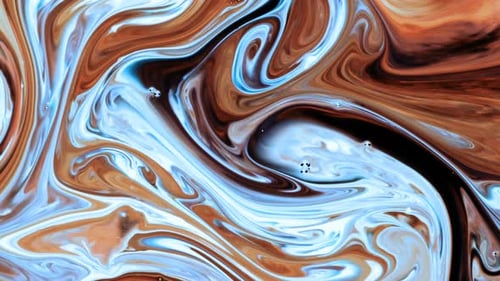 Abstract Flowing Colors with Swirls and Bubbles