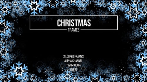 Christmas Snowflake Animated Frame Overlay