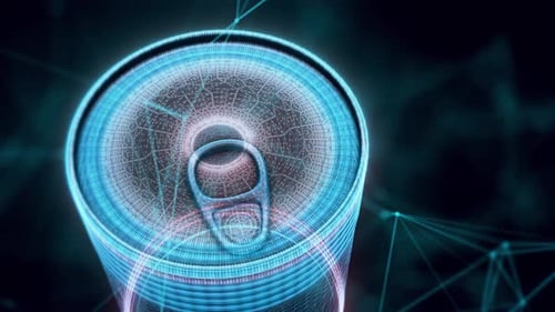 Tin Can Hologram Close Up 4k