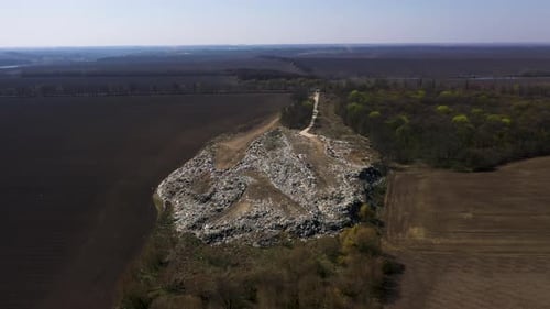 Big Heap Of Trash Burning Polluting Atmosphere