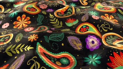 Boucle à motif cachemire vintage coloré