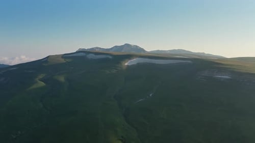 Aerial Mountain Landscape at Sunset