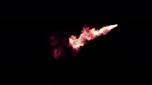 Dynamic Fiery Comet Trail Animation