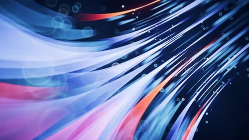 Flowing curves with glowing neon lines