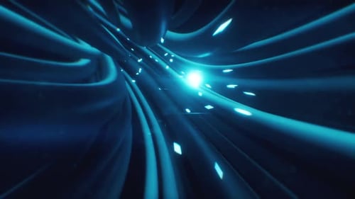 Wires Cables Binary Fly Through Data Internet