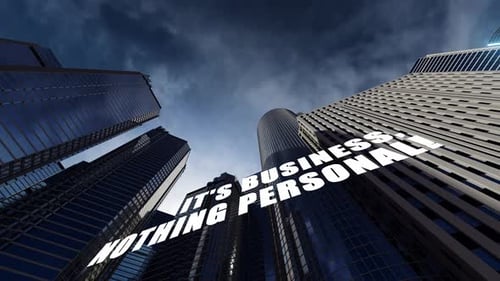 business center among high-rise buildings,