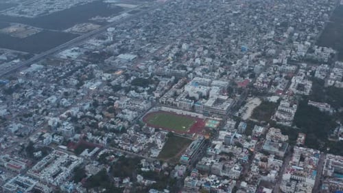 Football Stadium in the Middle of the City in Playa Del Carmen Mexico