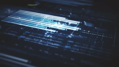 Futuristic Corporate Data Analytics Display