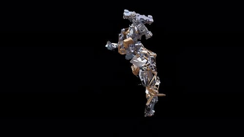 Futuristic 3D Robot Mechanical Animation