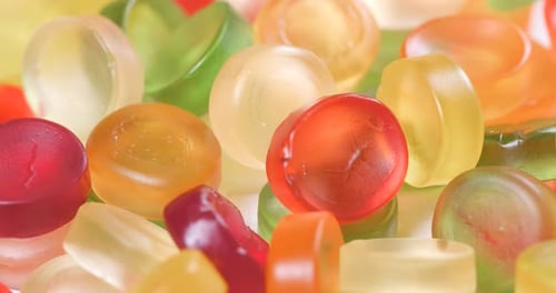 Spinning of colorful candy
