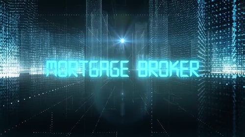 Agente hipotecario Skyscrapers Digital City Tech Word