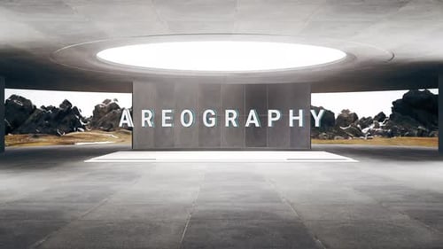 Modern 3D Text Reveal in a Futuristic Architectural Environment