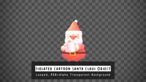 Isolated Cartoon Santa Claus Object