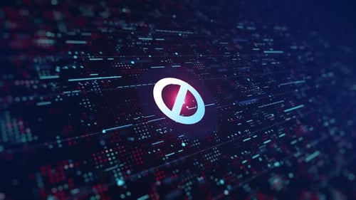 Ban Circle Icon Digital Background
