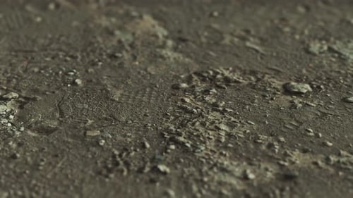 Closeup of Dirty Ground Road