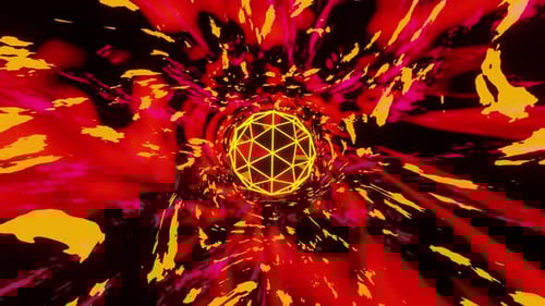 Red Nebula Tunnel Background Vj Loop HD