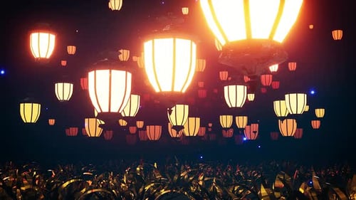 Fondo de linternas brillantes 4k