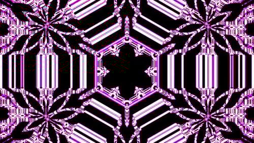 Abstract Geometric Symmetrical Kaleidoscope Pattern Loop