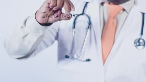 Doctor Writes 'Incurable' on Glass Surface