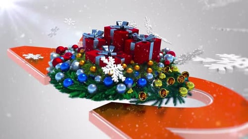 Happy New Year 2022 Christmas Animation with Gifts and Snowflakes