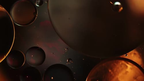Huile alimentaire colorée abstraite Drops Bubbles 03